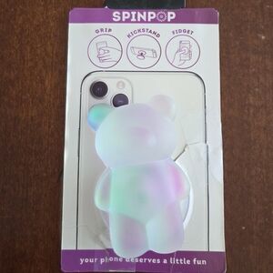 Spinpop Bear Phone Grip - Iridescent